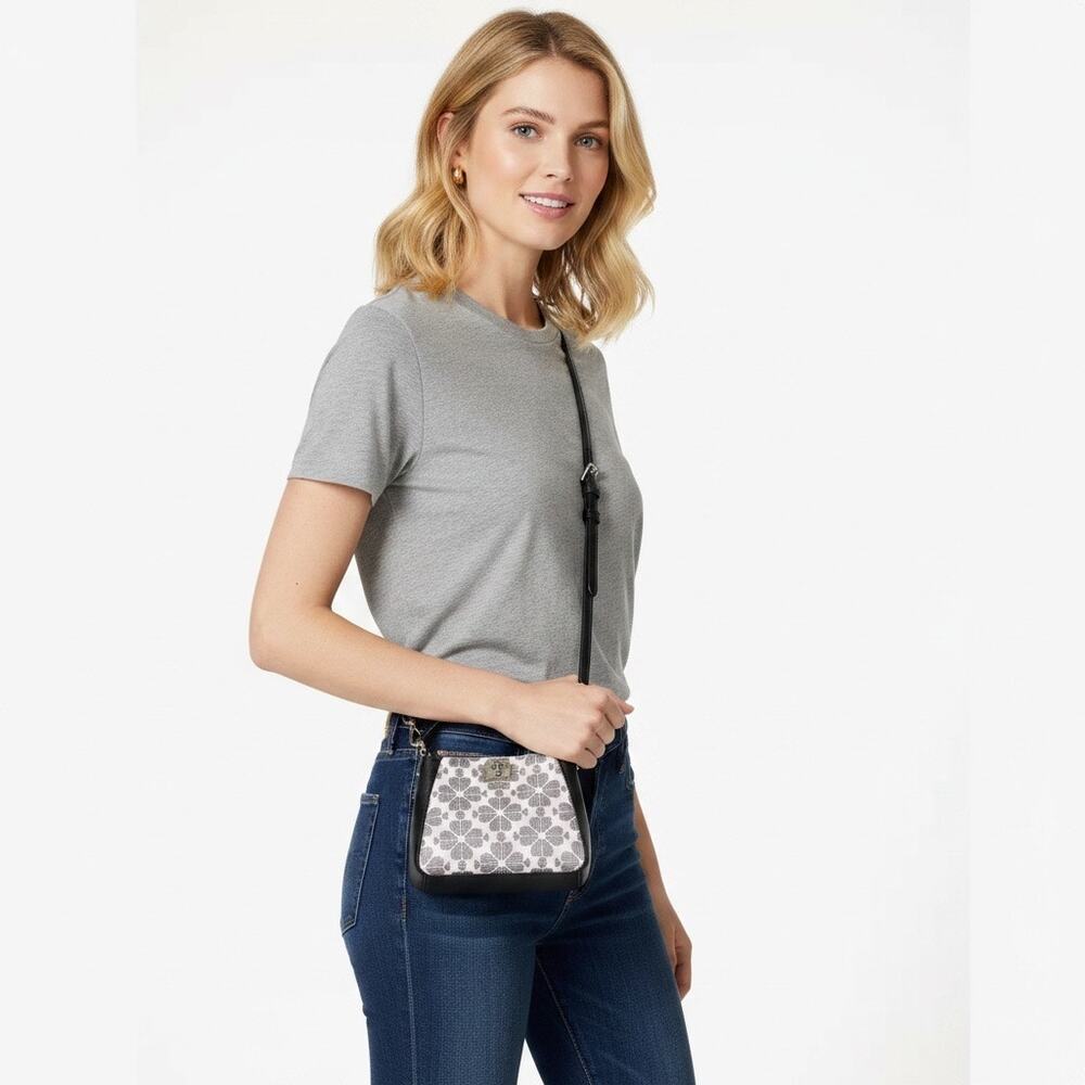 Kate Spade Spade Flower PVC Mini Top Handle Crossbody Black Multi KK996 NWT - Picture 5 of 5